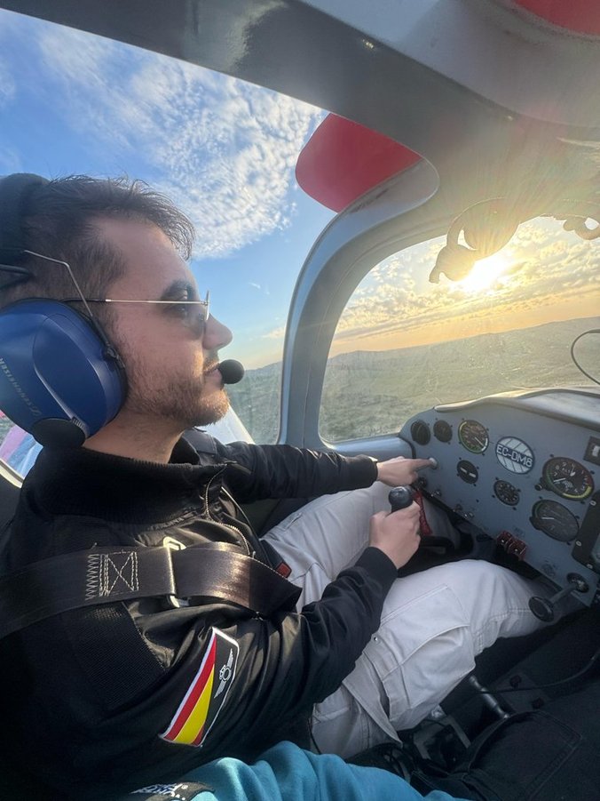 A picture of me flying